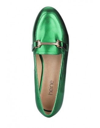 Kožené topánky Heine, zelená-metalická