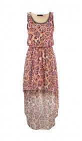 Asymetrické šifónové šaty Melrose, marhuľové