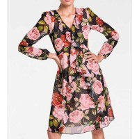 Šifónové šaty s kvetinovou potlačou Ashley Brooke, viacfarebná