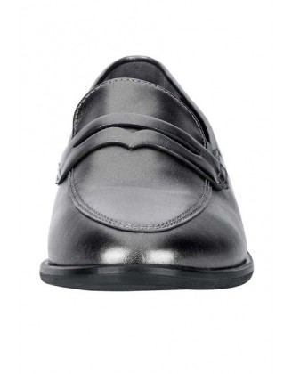 Kožené topánky Gabor, šeda-metalická