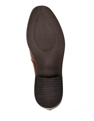 Kožená topánka so strapcami Heine, hnedá