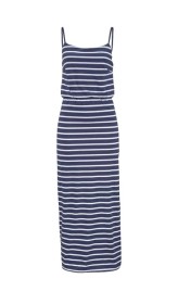 Džersejové pruhované maxi šaty Aniston, modro-biele