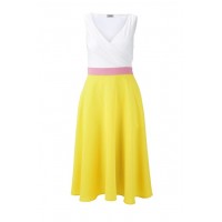 Šifónové šaty HEINE, žlto-biele