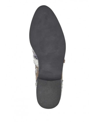 Kožené členkové topánky s nitmi v haďom vzhľade Heine, farebné
