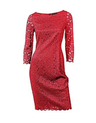 Čipkované šaty Heine, červené