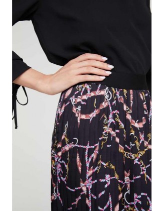 Plisovaná sukňa HEINE, čierno-viacfarebná