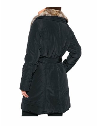 Kabát s umelou kožušinou CLASS INTERNATIONAL, čierny