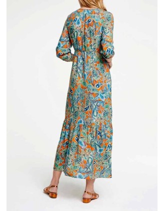 Šaty s paisley potlačou Linea Tesini, farebné