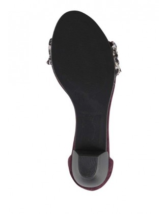Heine sandále, bordovo-farebno-čierne
