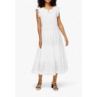 Čipkované šaty s vrstvením Linea Tesini, biela