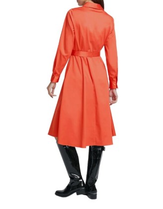 Košeľové šaty s opaskom Rick Cardona, oranžové