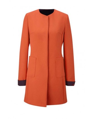 Kabát s kontrastnými manžetami Rick Cardona, oranžová