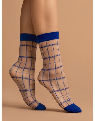 FIORE silonkové ponožky KLEIN 15 den, púdrovo-modréčierna