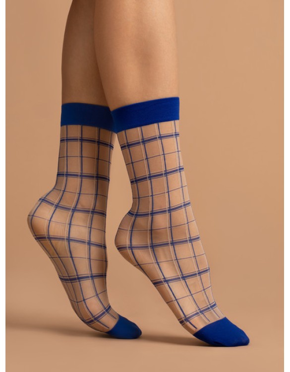 FIORE silonkové ponožky KLEIN 15 den, púdrovo-modréčierna