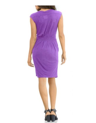 Džersejové šaty na zips s riasením Heine B.C., fialová
