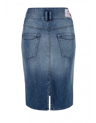 HERRLICHER džínsová sukňa, modrá