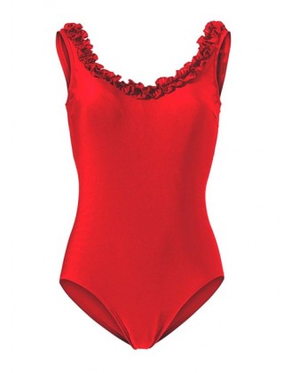 Jednodielne červené plavky Heine