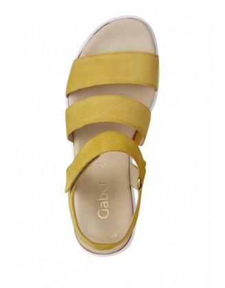 GABOR semišové sandále, žlté