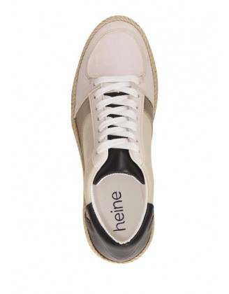 Kožené sneaker topánky Heine, béžovo-telovo-čierna