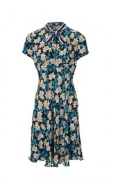 Kvetinové šaty s mašľou Ashley Brooke, farebné