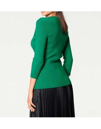 Rebrovaný sveter HEINE, zelená