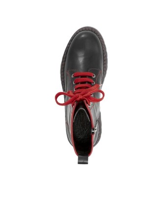 Kožená členková obuv Andrea Conti, čierno-červená
