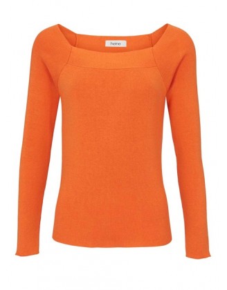 Jemný pletený sveter Heine, oranžový