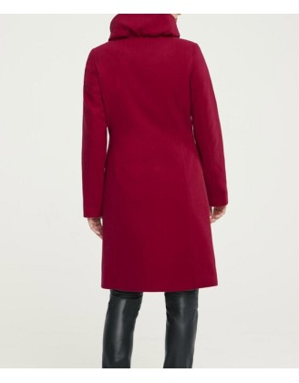 Flaušový kabát Ashley Brooke, červený