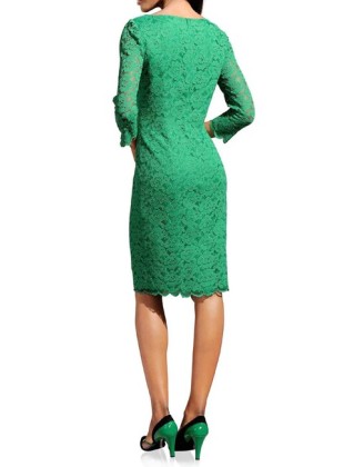 Čipkované šaty Heine, smaragdové