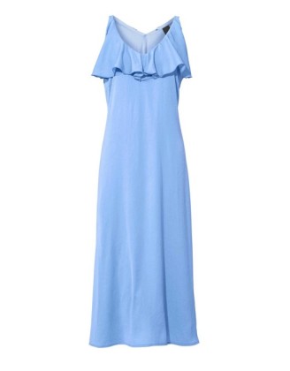 Maxi šaty s volánom Heine B.C., modré