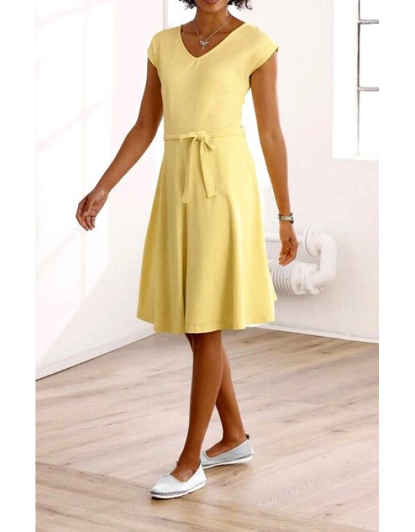 Džersejové šaty Linea Tesini, citrónová