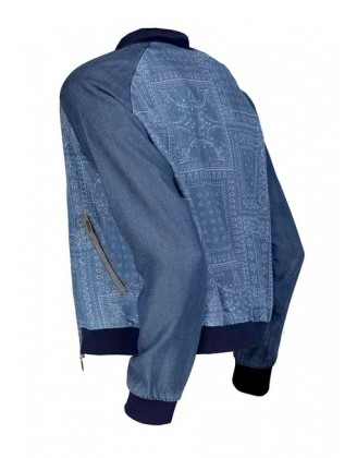 Bluzón s kontrastnou potlačou Pepe Jeans, modrý