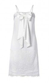 Krátke biele šaty s čipkou APART