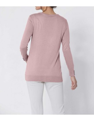 Hodvábný sveter Création L Premium, ružová