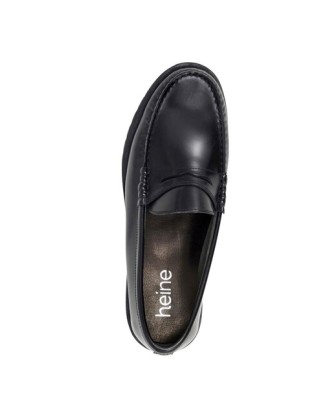 Kožené topánky Heine, čierna
