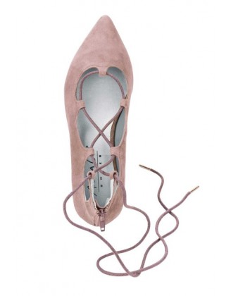 Kožené baleríny Andrea Conti, ružová