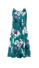 Šaty s kvetinovou potlačou Sheego, smaragdovo-farebné