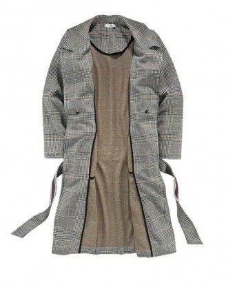 AJC karovaný džersejový kabát, viacfarebný