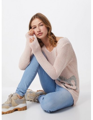Hrubo pletený sveter HEINE, ružová
