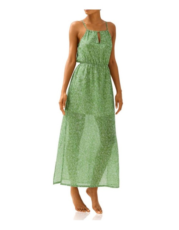 Maxi šaty s potlačou Heine, zeleno-biele