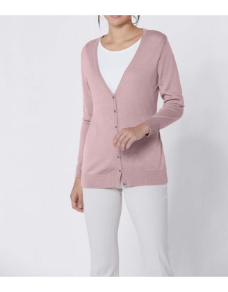 Hodvábný sveter Création L Premium, ružová