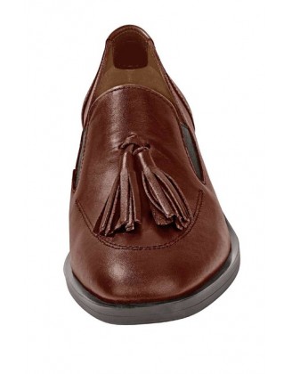 Kožená topánka so strapcami Heine, hnedá