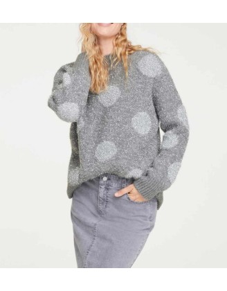 Fleecový pulover Linea Tesini, šedo-strieborný