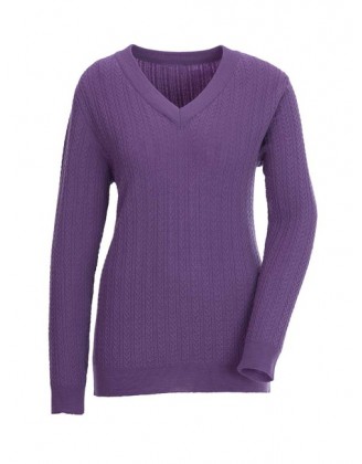 Merino-kašmírový sveter Création L Premium, fialová