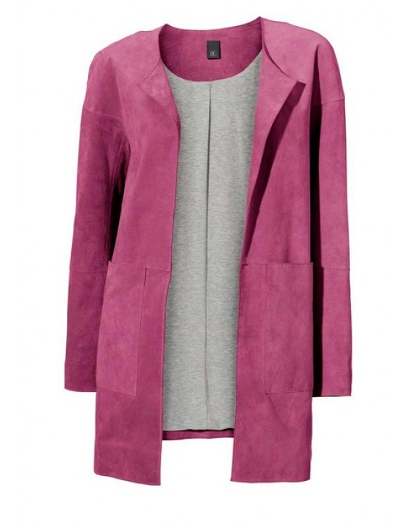 Kožený kabát Heine, ružový