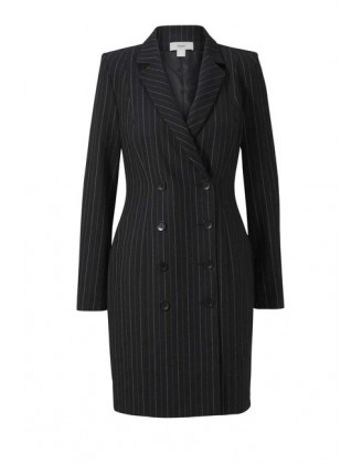 Pruhované kabátové šaty Heine, čierna