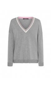 Laurèl jemný pletený sveter, sivý