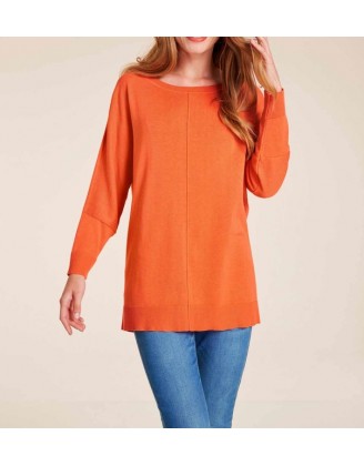 "Oversized" pulóver Ashley Brooke, oranžová
