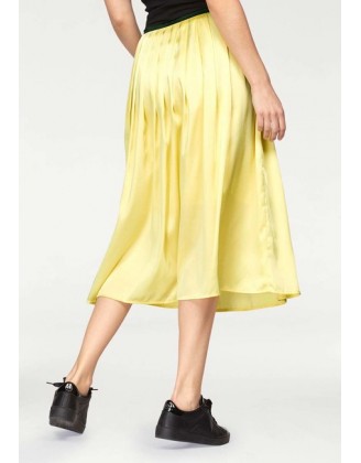Saténová sukňa Aniston, žltá