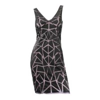 Koktejlové šaty Ashley Brooke, čierno-fialové